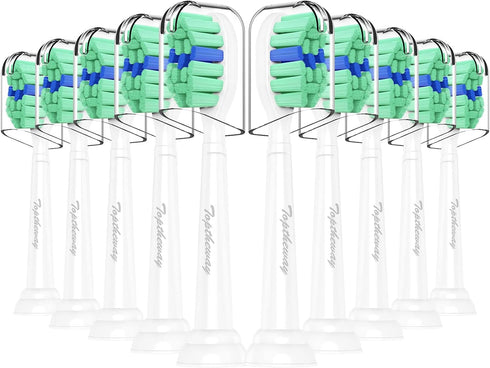 Toptheway Toothbrush Replacement Heads Compatible with Philips Sonicare ProtectiveClean DiamondClean C2 G2 W 4100 5100 Plaque Control, 10 Pack...