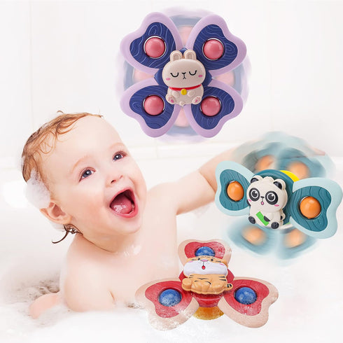 Suction Cup Spinning Top Toy, Toddler Travel Baby Toys 12-18 Months, Sensory Toys for Toddlers 1-3, Birthday Gifts for 1 Year Old and 2 Year Old B...