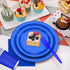 Blue Party Birthday Supplies, Blue Paper Plates Napkins Cups, Disposable Dinnerware Set Serves 25, Blue Plastic Forks Knives Spoon for Wedding Bri...