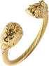 HZMAN Mens Lion CZ Eyes Bracelet Cable Wire Bangle Stainless Steel Gold Plated Biker Punk...