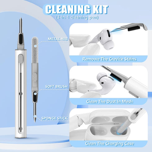 ?with Safety Lock? Clear Case for AirPods 2nd Generation Case 2019 with Cleaner Kit,Only Compatible with for Apple AirPods 2ndt Gen Wireless Charg...