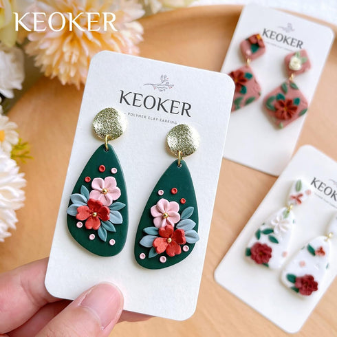 Keoker 15 Organic shape Clay Cutters for Polymer Clay Jewelry, Polymer Clay Cutters for Clay Earrings Jewerlry Making (ALL)...