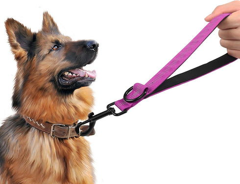 YAODHAOD Short Dog Leash,13 Inch Short Traffic Leashes for Dogs, Heavy Duty Short Training Leash with Comfortable Padded Handle and Highly Reflect...