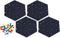 PATIKIL Hexagon Felt Board Tiles, 4 Pack Self Adhesive Mini Stars Wall Pin Bulletin Board with Push Pins for Photos Memos Home Office Decor, Navy ...