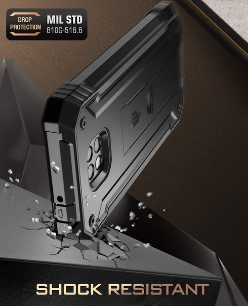Poetic Revolution Series Case for Moto G Power (2021), Full-Body Rugged Dual-Layer Shockproof Protective Cover with Kickstand and Built-in-Screen ...