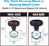 Hypersonic Large Steering Wheel Knob Spinners, Vehicle Steering Wheel Spinners Ball Durable Suicide Knob for Car, SUV, Trucks, Tractors, Boat etc ...