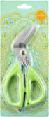 Beaditive Heavy Duty Multipurpose Angled Craft Scissors 7" - Japanese Stainless Steel, Serrated Blade - Craft Shears for Cardboard, Plastic, Leath...