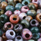 TUMBEELLUWA Natural Gemstone Beads for Jewelry Making, Rondelle Large Hole Loose Beads Pack of 15,Indian Agate(8x14 mm)...