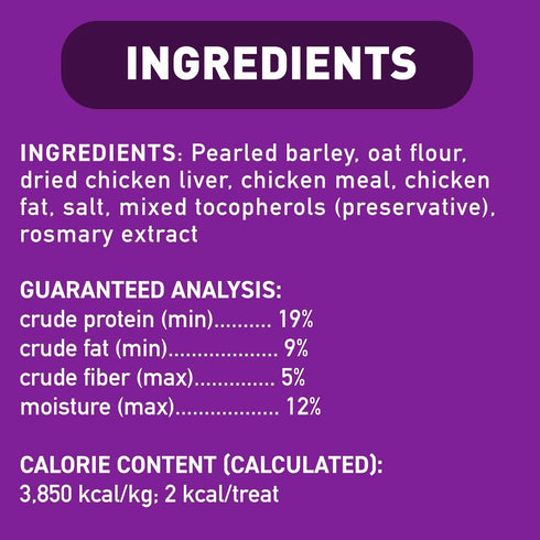 Cloud Star Tricky Trainers Crunchy Dog Training Treats 8 oz Pouch, Chicken Liver Flavor, Low Calorie Behavior Aid with 450 treats...