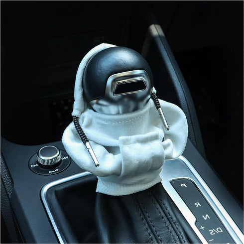 Car Gear Shift Cover Universal Automotive Interior Accessories Shift Knobs Fashionable Hooded Shirt Car Shifter Stick Protector Decoration (Black/...