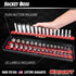 Ernst Manufacturing Socket Organizer Rails - Socket Boss 2-Rail 1/2-Inch-Drive Twist-Lock Socket Holder, 13-Inch, Red (8494) - Made in the USA...