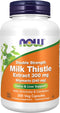 NOW Supplements, Silymarin Milk Thistle Extract 300 mg with Artichoke and Dandelion, Double Strength, Supports Liver Function*, 200 Veg Capsules...