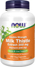 NOW Supplements, Silymarin Milk Thistle Extract 300 mg with Artichoke and Dandelion, Double Strength, Supports Liver Function*, 200 Veg Capsules...