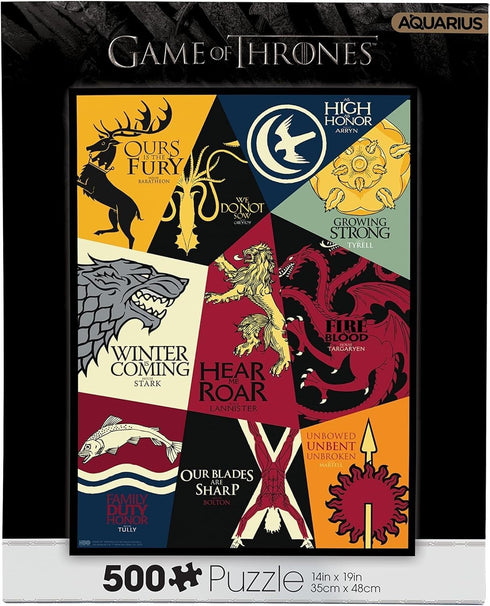 AQUARIUS - Games Of Thrones Mottos 500 Piece Jigsaw Puzzle...