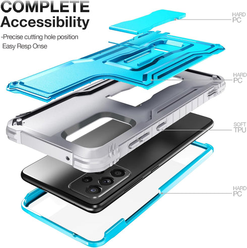 FITO for Samsung A52 Case Built in Screen Protector, Dual Layer Shockproof Heavy Duty Case with Kickstand Compatible with Samsung Galaxy A52 Phone...