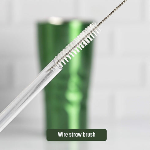 Goodful Reusable Bottle and Straw Cleaning 2-Piece Brush Set, Scratch Free Silicone Bottle Cleaner and Bristle Wire Straw Cleaner, Dishwasher Safe...