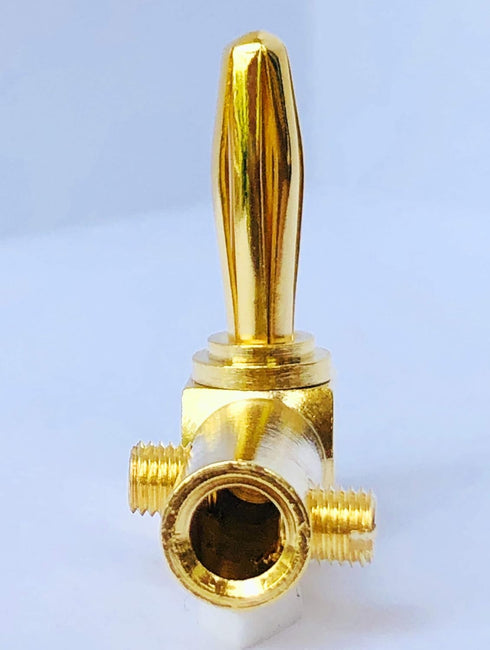 Banana Plugs Right Angle 12 Pairs - 24k Gold Plated 90 Degree Speaker Connector (24Pcs)...