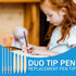 ZSCM Duo Tip Brush Markers Replacement Nib Tips, Include 10 Brush Tips, 10 Fineliner Tips...