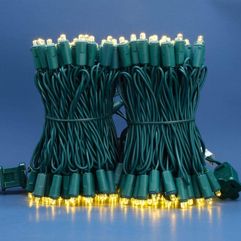 200 Count Warm White Wide Angle LED Christmas Lights, 66 ft Green Wire UL Certified Commercial Grade 5mm Holiday String Light Set (Warm White)...