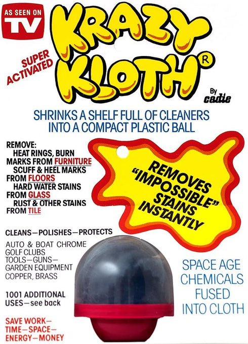 Krazy Kloth As Seen on TV - All Around Home Cleaning Cloth Infused with Super Activated Formula to Cleans, Polishes, Protects and Removes Stubborn...