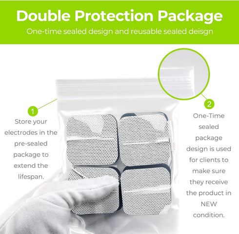 AUVON TENS Unit Replacement Pads Combination Set, 20 Packs Multiple Sizes Electrodes for TENS Unit, Reusable and Latex Free Pigtail TENS Pads for ...