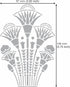 Aleks Melnyk No.459 Metal Stencil, Swirls, Egyptian Lotus Flowers Ancient, Ornament, Patterns, Small Stencil, 1 PC, Template for Wood Burning, Eng...