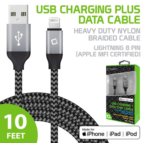 Cellet iPhone Charger Cable, Lightning Charging Cord, Data Cable Compatible for Apple iPhone 14 Pro Max Plus13 12 11 SE Mini XS iPad Pro Air, iPad...