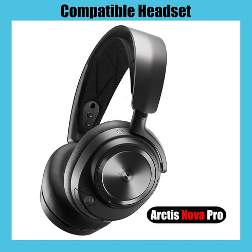 Arctis Nova Pro Earpads Replacement Ear Pads Cushions Cups Muffs Cover Earcups Parts Compatible with Steelseries Arctis Nova Pro Wireless Gaming H...