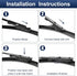 X AUTOHAUX 2pcs 28"+21" Silicone Front Windshield Wiper Blade for Mercedes-Benz ML-Class W164 2005-2011 Windscreen Wiper OE Replacement Set All-Se...