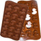 2-Pack 3D Bite-Sized Duck Chocolate Chip Silicone Baking Mold (15-Cavity) 100% Food-Garde, BPA-Free Candy Fondant, Dishwasher Safe, Oven Safe Cand...