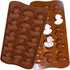 2-Pack 3D Bite-Sized Duck Chocolate Chip Silicone Baking Mold (15-Cavity) 100% Food-Garde, BPA-Free Candy Fondant, Dishwasher Safe, Oven Safe Cand...