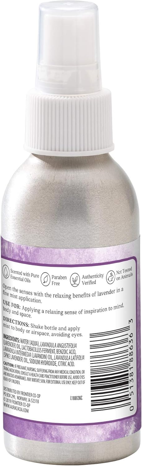 Aura Cacia Relaxing Lavender Aromatherapy Room & Body Mist 4 Fl Oz...