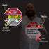 SmartSign Security Alert Sign - Trespassers Will Be Prosecuted, Video Surveillance 24 Hour Sign | 10x10 Octagon Metal, Reflective Aluminum, Outdoo...