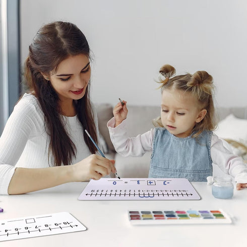 2 Pack -10 to10 Double Sided Dry Erase Number Line Board for Students?Teacher Supplies, Number Line for Classroom and Desk, Math Manipulatives for...