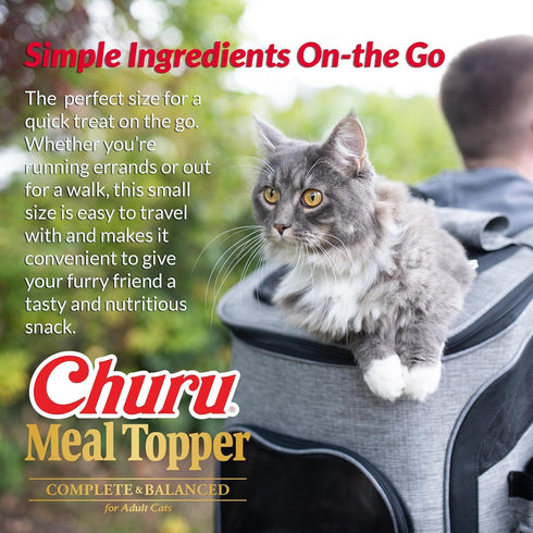 INABA Churu Meal Topper for Cats, Complete & Balanced, Creamy, Lickable Purée Cat Food Topper, 0.5 Ounce Tube, 20 Tubes (4 per Pack), 5 Flavor Var...