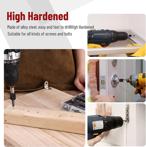 Damaged Screw Extractor Set, 22 PCS Easy Out Stripped Screw Extractor Kit, Chromium-vanadium Steel Broken Screw Remover Set with Magnetic Extensio...