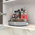 VAEHOLD Pantry Cabinet Lazy Susan Stainless Steel Black Spice Rack Turntable - Decorative Trays Storage Containers Organizer for Kitchen Cabinet, ...