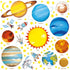 DECOWALL DS4-8007 Planets in The Space Kids Wall Stickers Wall Decals Peel and Stick Removable Wall Stickers for Kids Nursery Bedroom Living Room ...