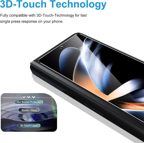 LYWHL [2-Pack for Samsung Galaxy Z Fold 4 Screen Protector, HD Clear Tempered Glass Protector Film for Galaxy Z Fold 4 5G 6.2 Inch, Anti Scratch B...