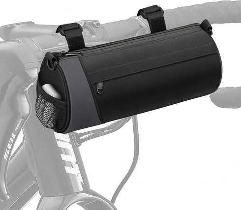 FINPAC Bike Handlebar Bag, Bicycle Front Frame Storage Pouch for Cycling, Detachable Shoulder Strap Commuter Bag for Mountain Road Bike Bicycle Sc...