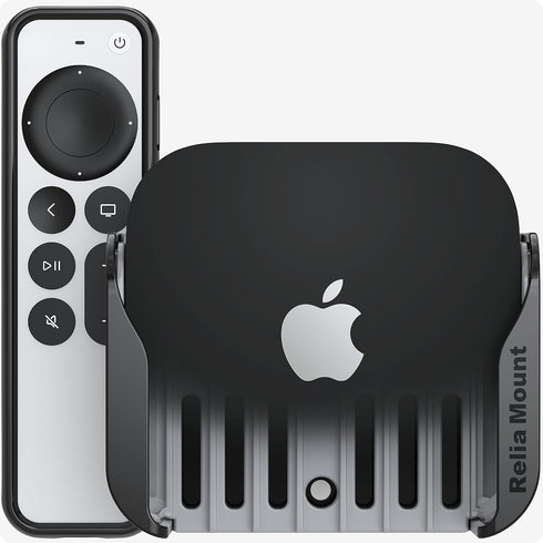 for Apple TV (Black and Dark Gray Apple TV Mount Plus Black Case)...
