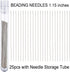 Beading Needles Size 11 Extra Short (25pcs) with Needle Storage Tube...