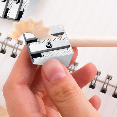 10 Pcs Pencil Sharpener, Handheld Metal Pencil Sharpener with Double Holes, Mini Kids Pencil Sharpening, Sharpen Pencils for Adults and Kids Schoo...