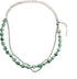 Green Stone Hip Hop Simulated Jade Choker Double Layered Bead Necklace for Men Women...