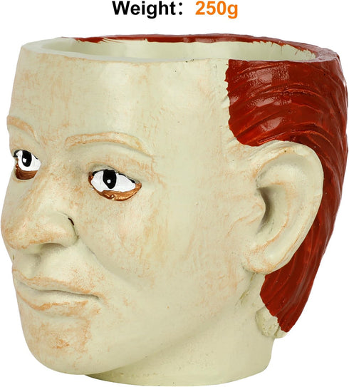 Horror Movie Planters Scary Head Plant Pots Small Face Flower Succulent Pots Vase with Drainage Hole for Indoor Outdoor Home Halloween Décor, Resi...