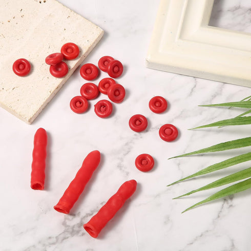 30pcs Caulk Tube Caps, Soft Latex Caulk Saver Caps Universal Caulking Tube Covers for Sealing & Protecting Caulk Tubes (Red)...