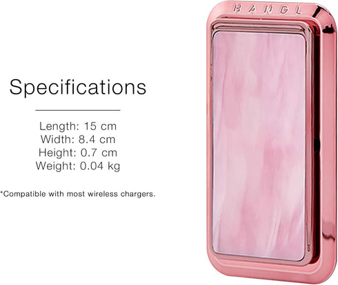 HANDL New York HANDLstick Pink Marble Grip and Stand for Smartphone...