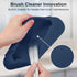 Travel Makeup Brush Holder,Silicon Portable Cosmetic Face Brushes Holder with Built-in Brush Cleaner,Upgrade Travel Essentials Makeup Brush Case,M...