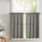 Vangao Grey Kitchen Curtains 36 Inch Length Casual Weave Textured Cafe Curtains Semi Sheer Short Drapes for Bathroom Bedroom Tier Drapes Rod Pocke...