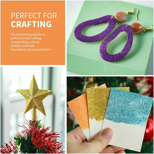 Teenitor Fine Glitter for Crafts Set, 24 Jars Hair Glitter for Kids Face and Body Glitter, Extra Fine Glitter for Resin Craft Glitter, Nail Glitte...